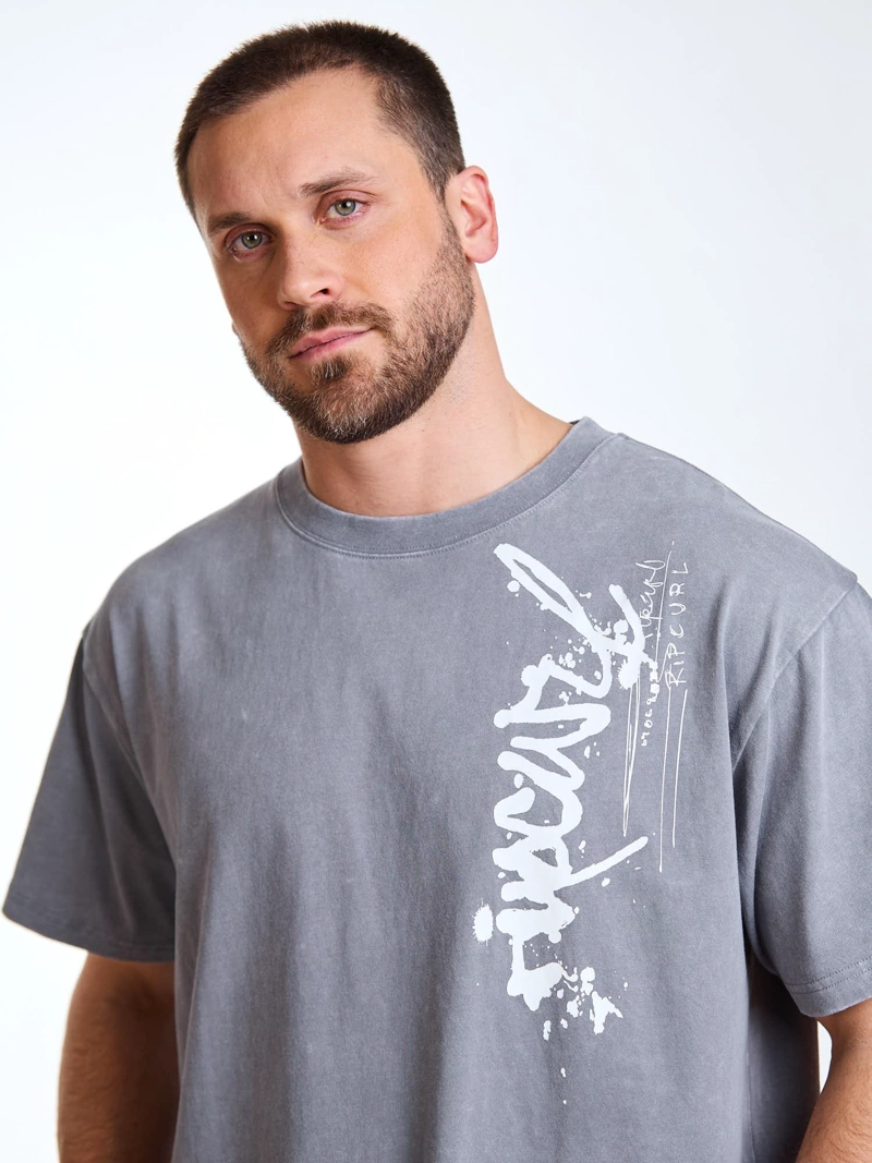 POLERA MC OVERSIZE NOMAD GRIS HOMBRE RIP CURL - 5