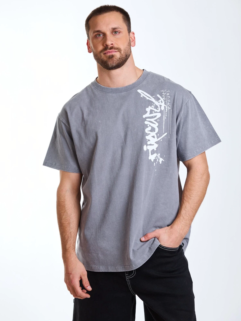 POLERA MC OVERSIZE NOMAD GRIS HOMBRE RIP CURL - 8