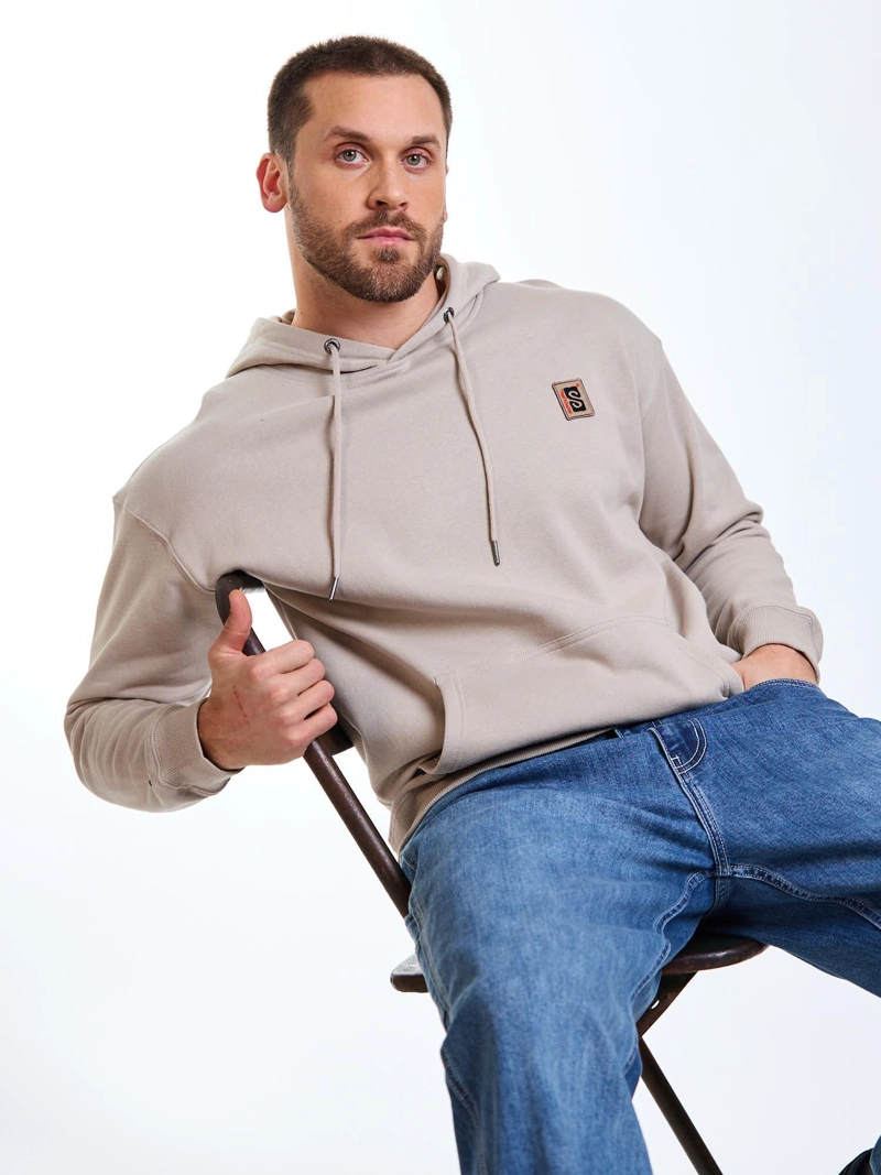 POLERON CANGURO RAW BEIGE HOMBRE RIP CURL - 1