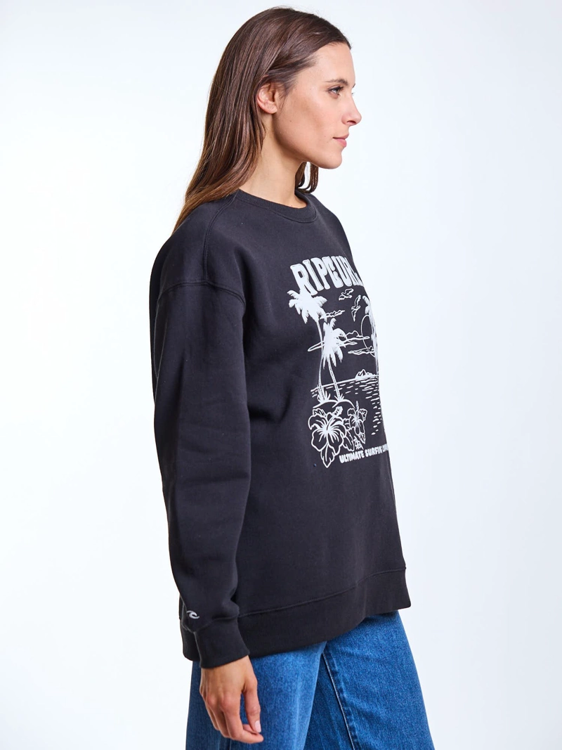 POLERON CR PULLALLY NEGRO MUJER RIP CURL - 4