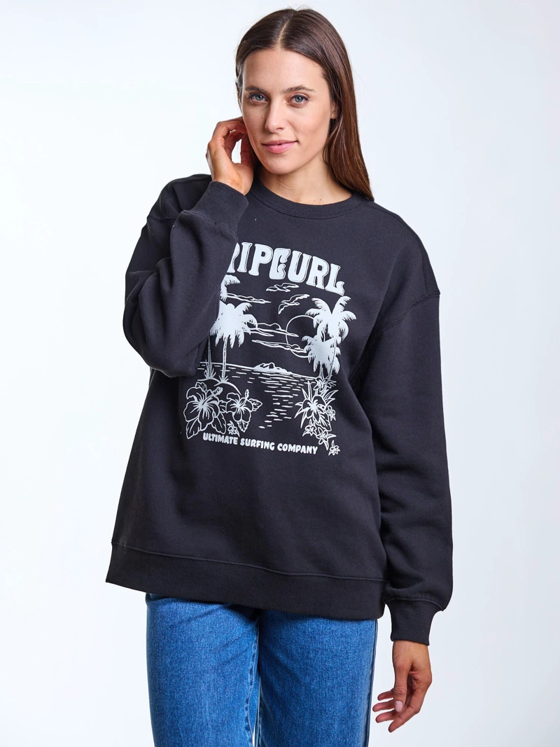 POLERON CR PULLALLY NEGRO MUJER RIP CURL - 8