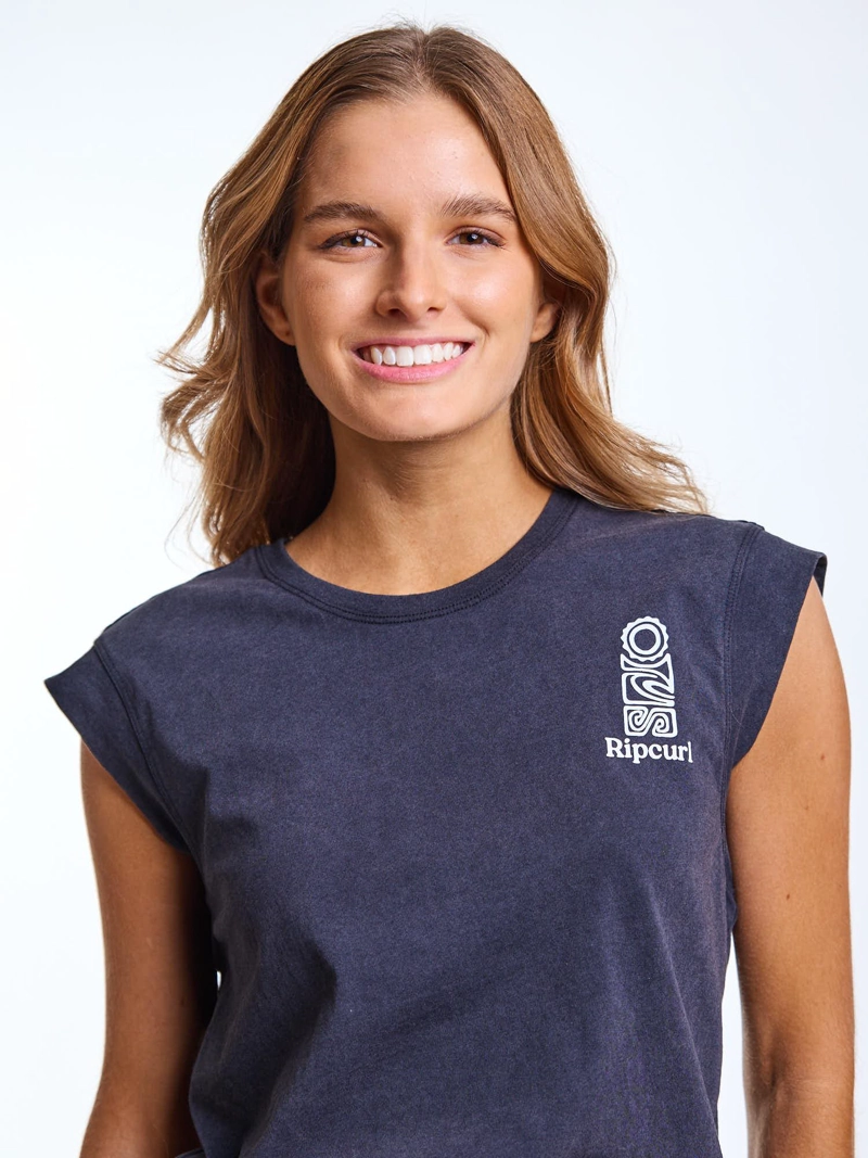 POLERA MC RIVA NEGRO MUJER RIP CURL - 6
