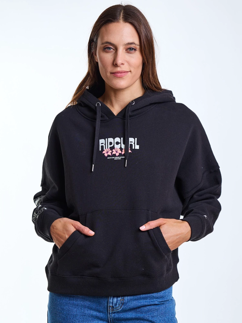 POLERON CANGURO LLICO NEGRO MUJER RIP CURL - 1
