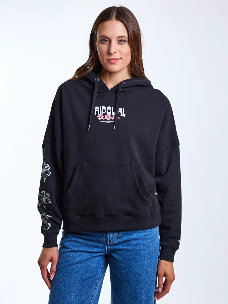 POLERON CANGURO LLICO NEGRO MUJER RIP CURL - 3