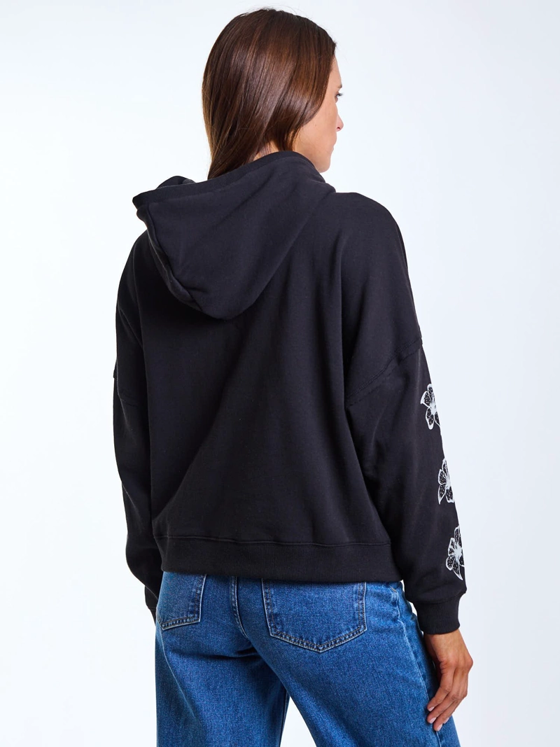 POLERON CANGURO LLICO NEGRO MUJER RIP CURL - 4