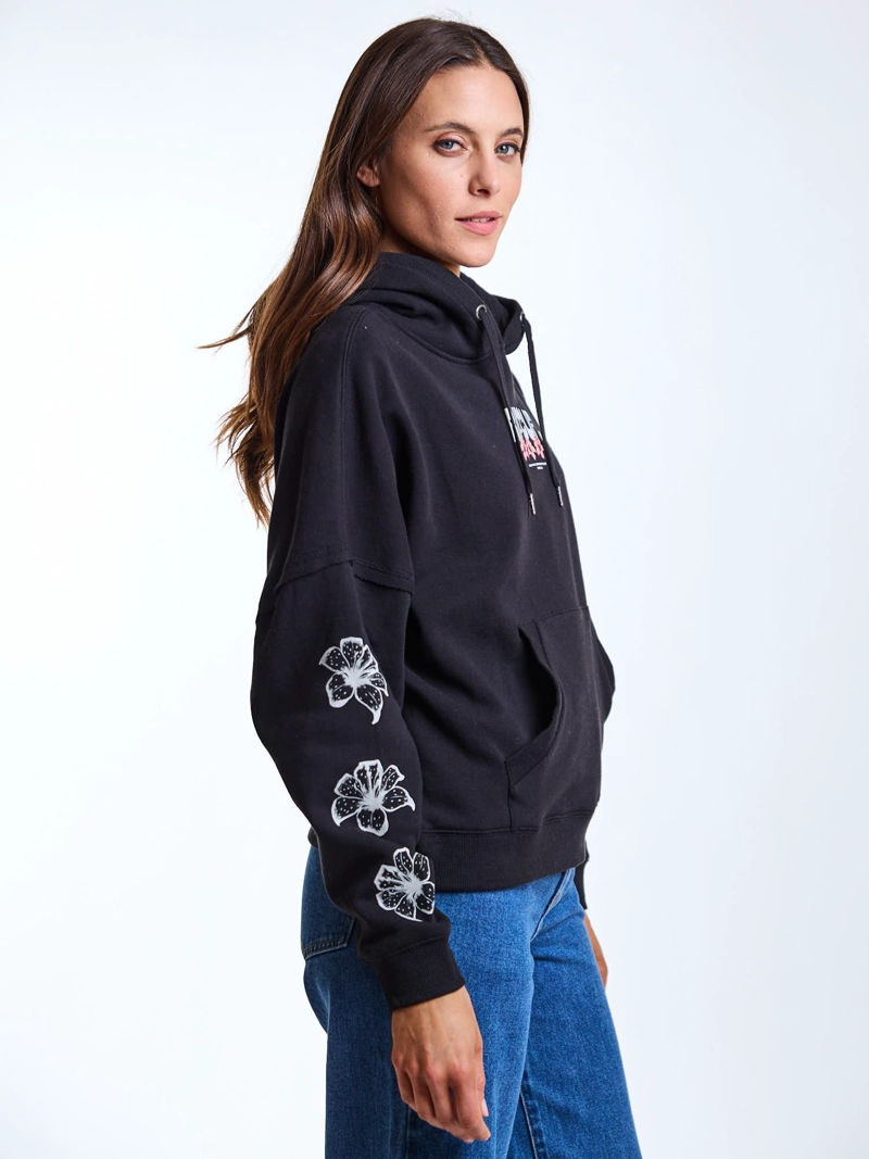 POLERON CANGURO LLICO NEGRO MUJER RIP CURL - 5