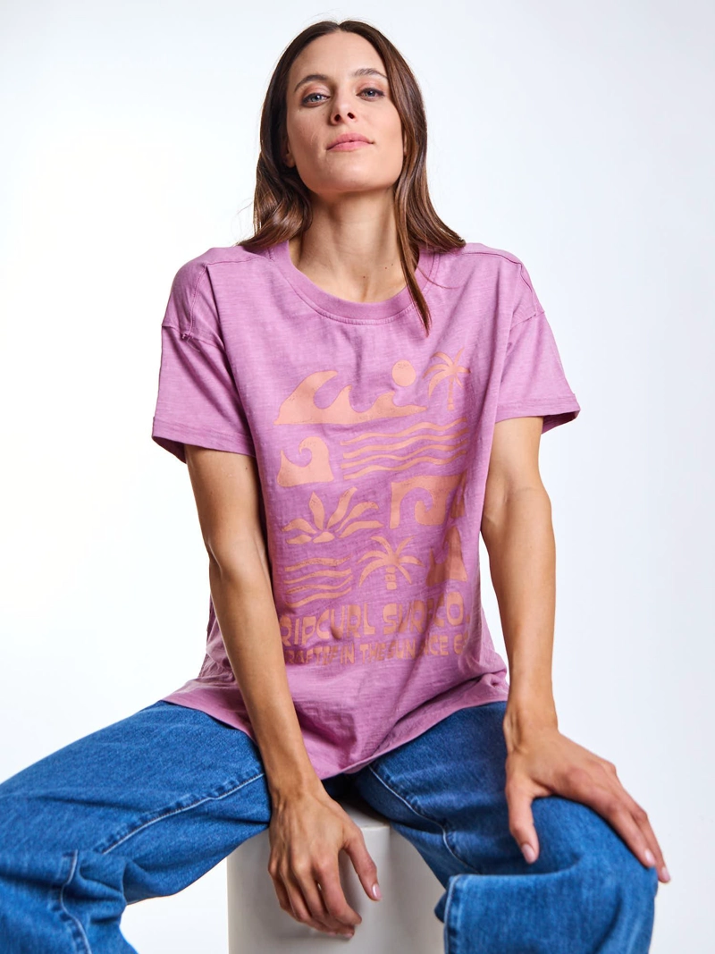 POLERA MC IARA MORADO MUJER RIP CURL - 1