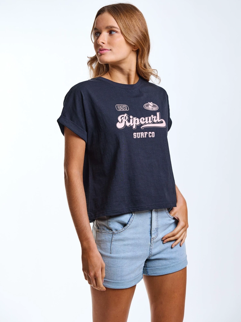 POLERA MC SUNI NEGRO MUJER RIP CURL - 7