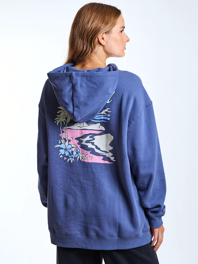 POLERON CANGURO CURANIPE AZUL MUJER RIP CURL - 3