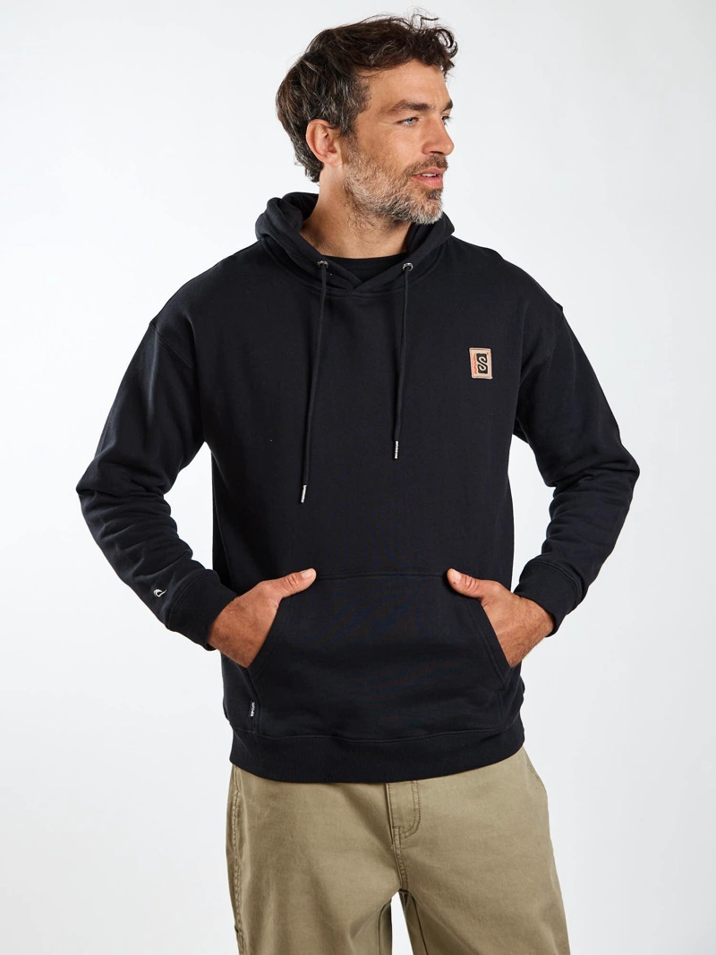 POLERON CANGURO RAW NEGRO HOMBRE RIP CURL - 7