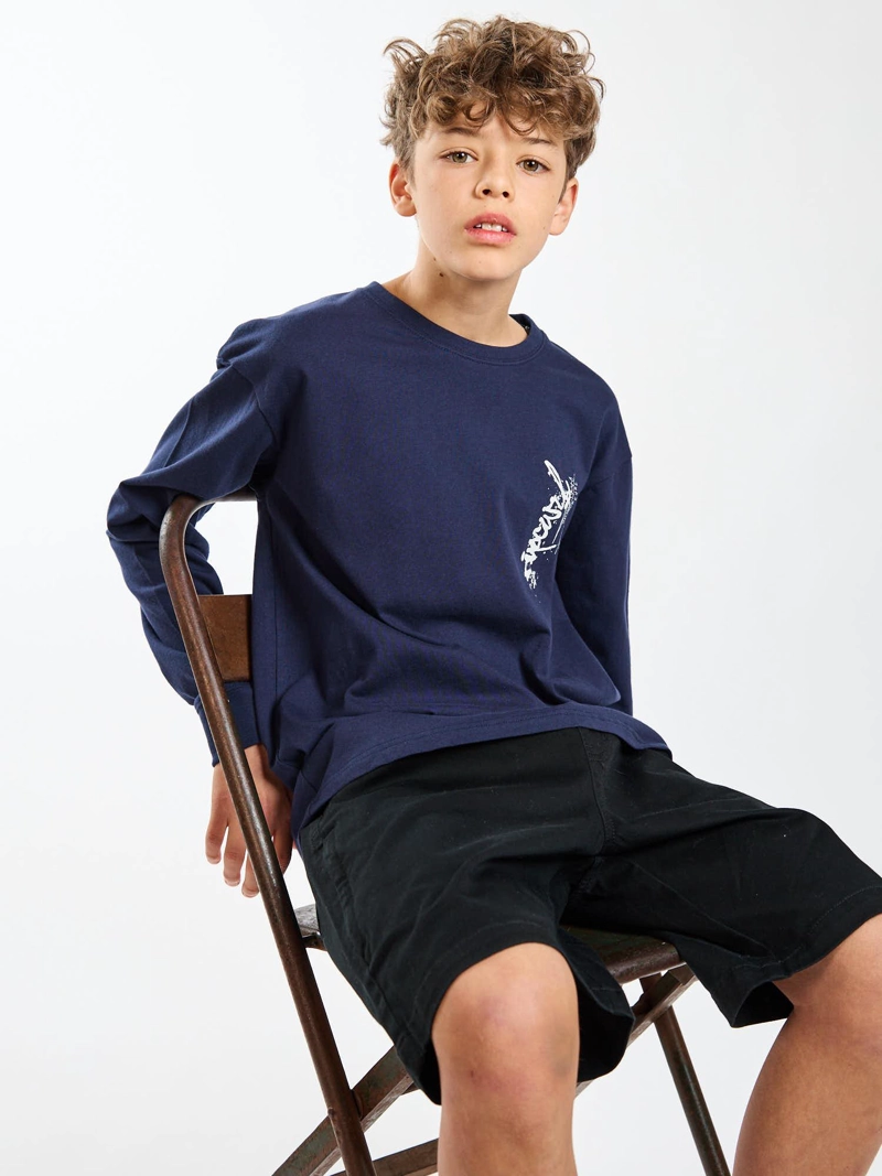 POLERA ML VENTURE AZUL MARINO INFANTIL RIP CURL - 1