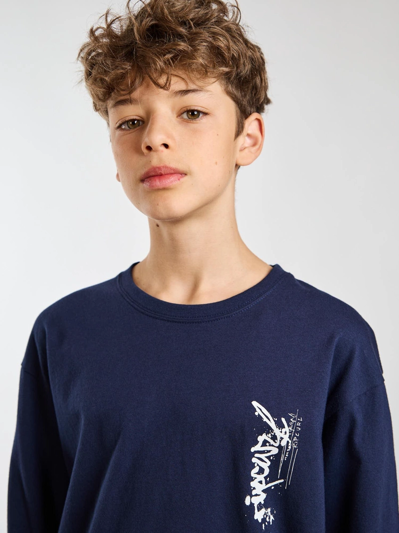 POLERA ML VENTURE AZUL MARINO INFANTIL RIP CURL - 6