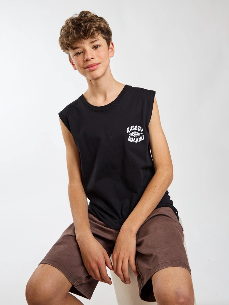 POLERA SM FREE NEGRO INFANTIL RIP CURL - 1