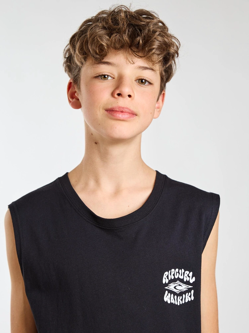 POLERA SM FREE NEGRO INFANTIL RIP CURL - 6