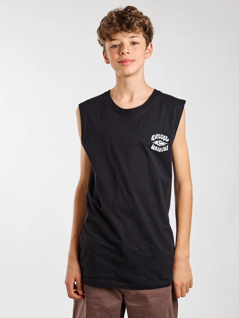 POLERA SM FREE NEGRO INFANTIL RIP CURL - 8