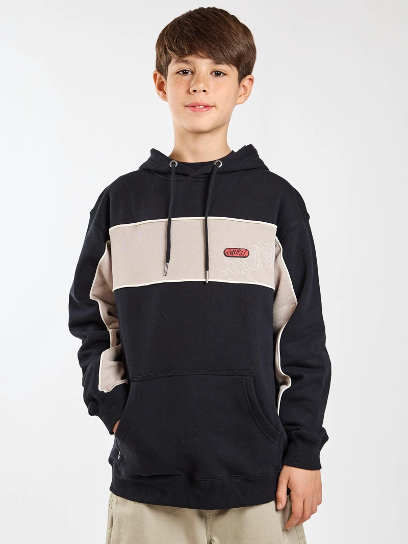 POLERON CANGURO GLIDE NEGRO INFANTIL RIP CURL - 7
