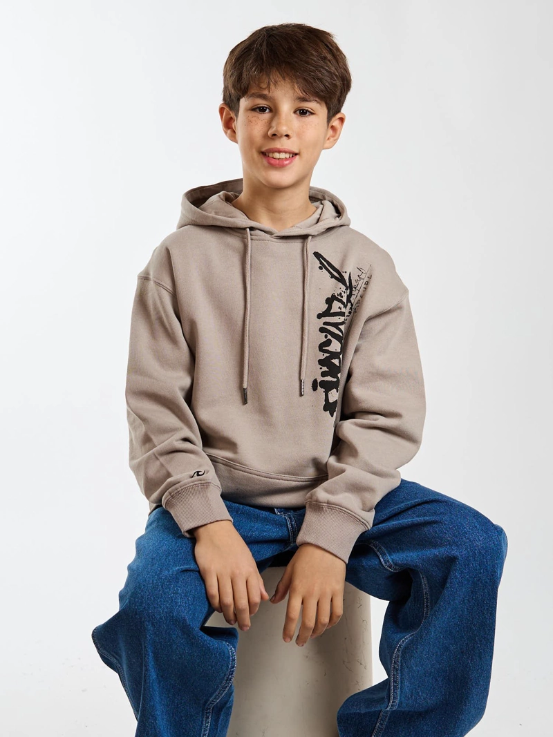 POLERON CANGURO RIDE CAFE INFANTIL RIP CURL - 1