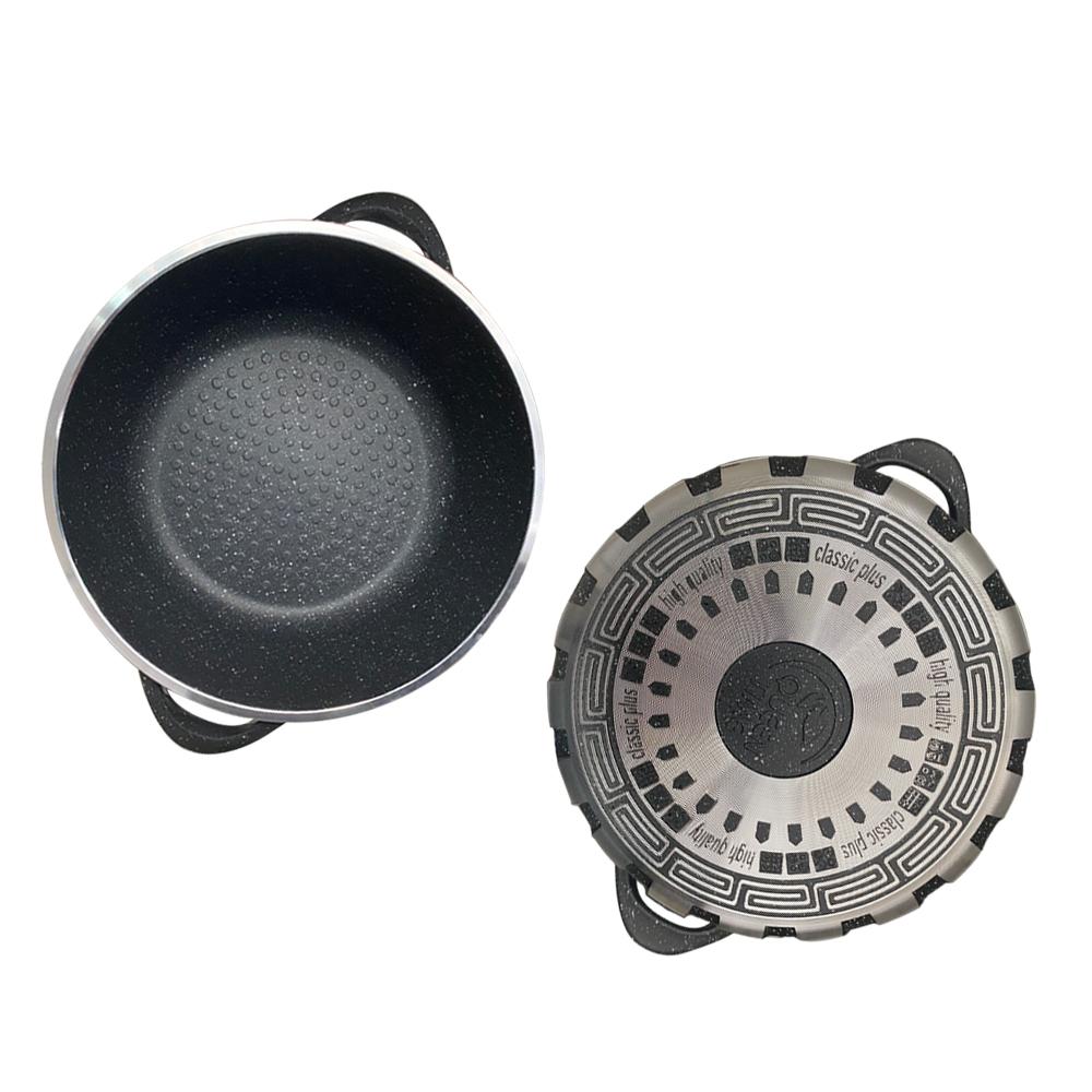 BATERÍA DE COCINA 10 PIEZAS ALTAS GRANITO ANTIADHERENTE - EN COLOR NEGRO - 4
