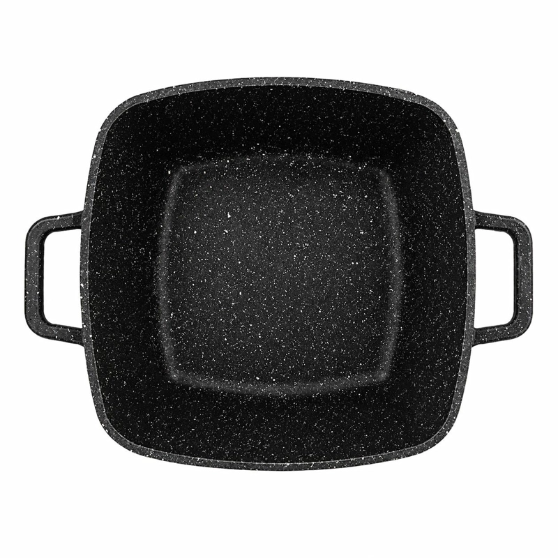 JUEGO DE OLLAS GRANITO 10 PIEZAS ANTIADHERENTE PREMIUM  NEGR - 2