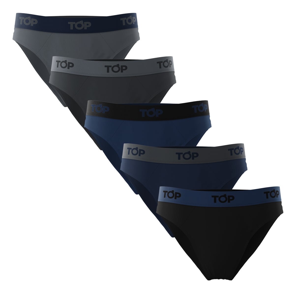 PACK 5 CALZONCILLO ALGODÓN HOMBRE TOP SLIP C1 - 1