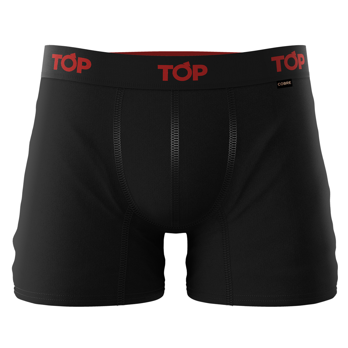 PACK 3 BÓXER ALGODÓN HOMBRE TOP NEGRO MEDIO COBRE C1 - 3