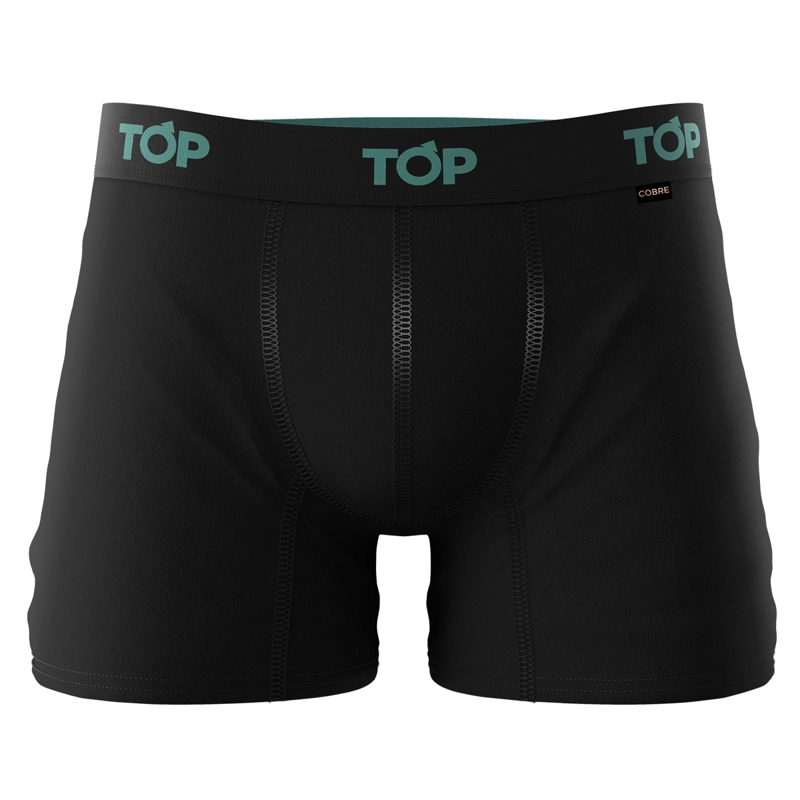 PACK 3 BÓXER ALGODÓN HOMBRE TOP NEGRO MEDIO COBRE C1 - 4