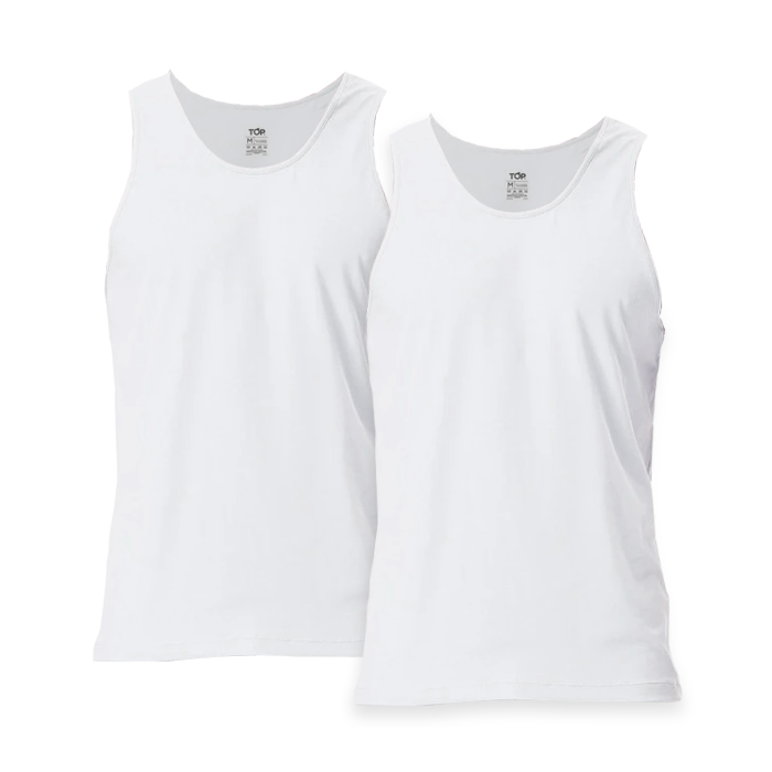 CAMISETA SIN MANGAS ALGODÓN PACK 2 TOP - 1