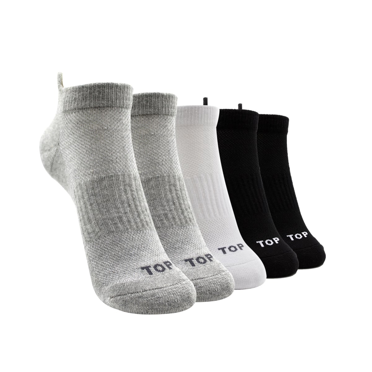 CALCETINES DEPORTIVOS TOBILLEROS MUJER PACK 5 C1 TOP - 1