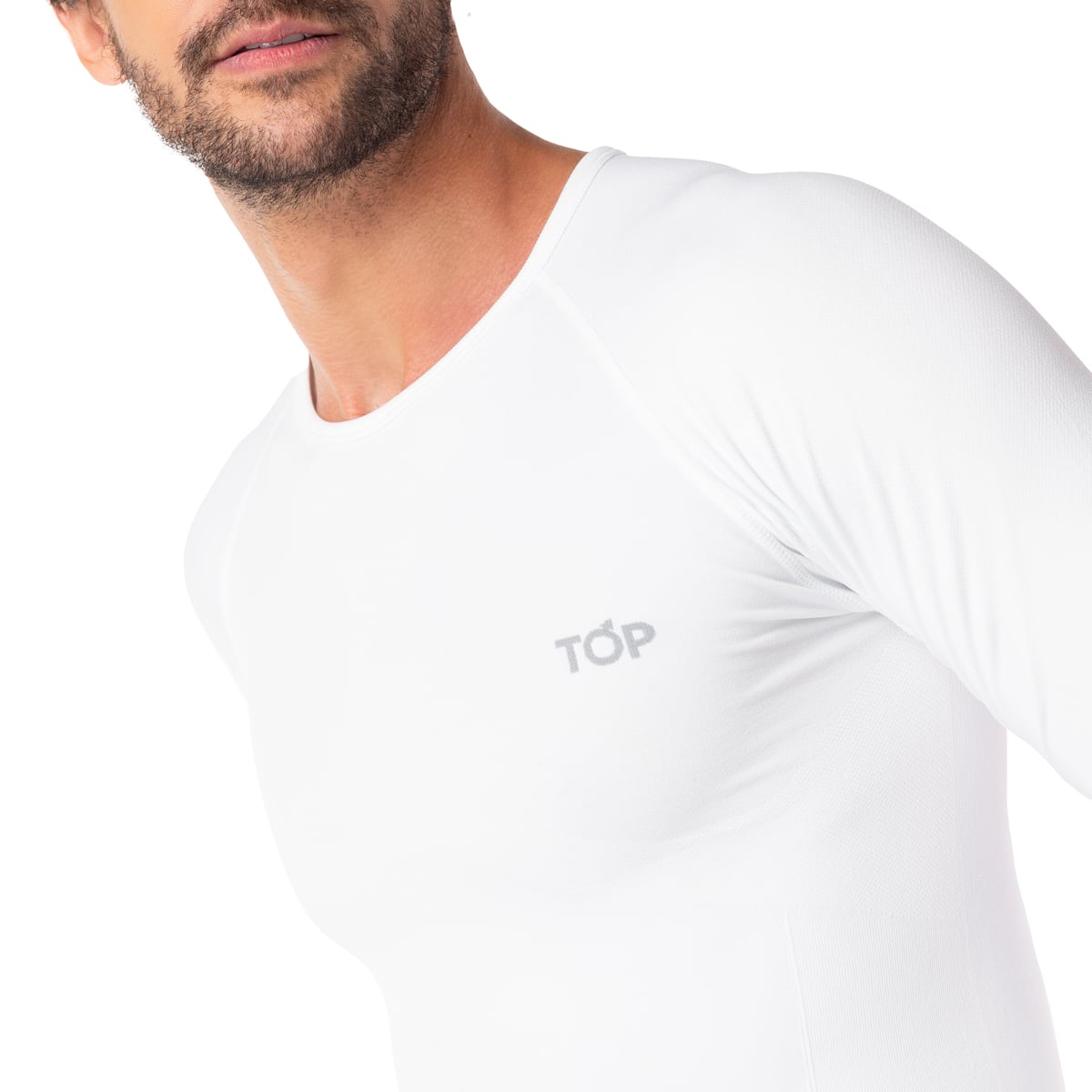 CAMISETA DEPORTIVA PRIMERA CAPA MICROFIBRA BLANCA - 3