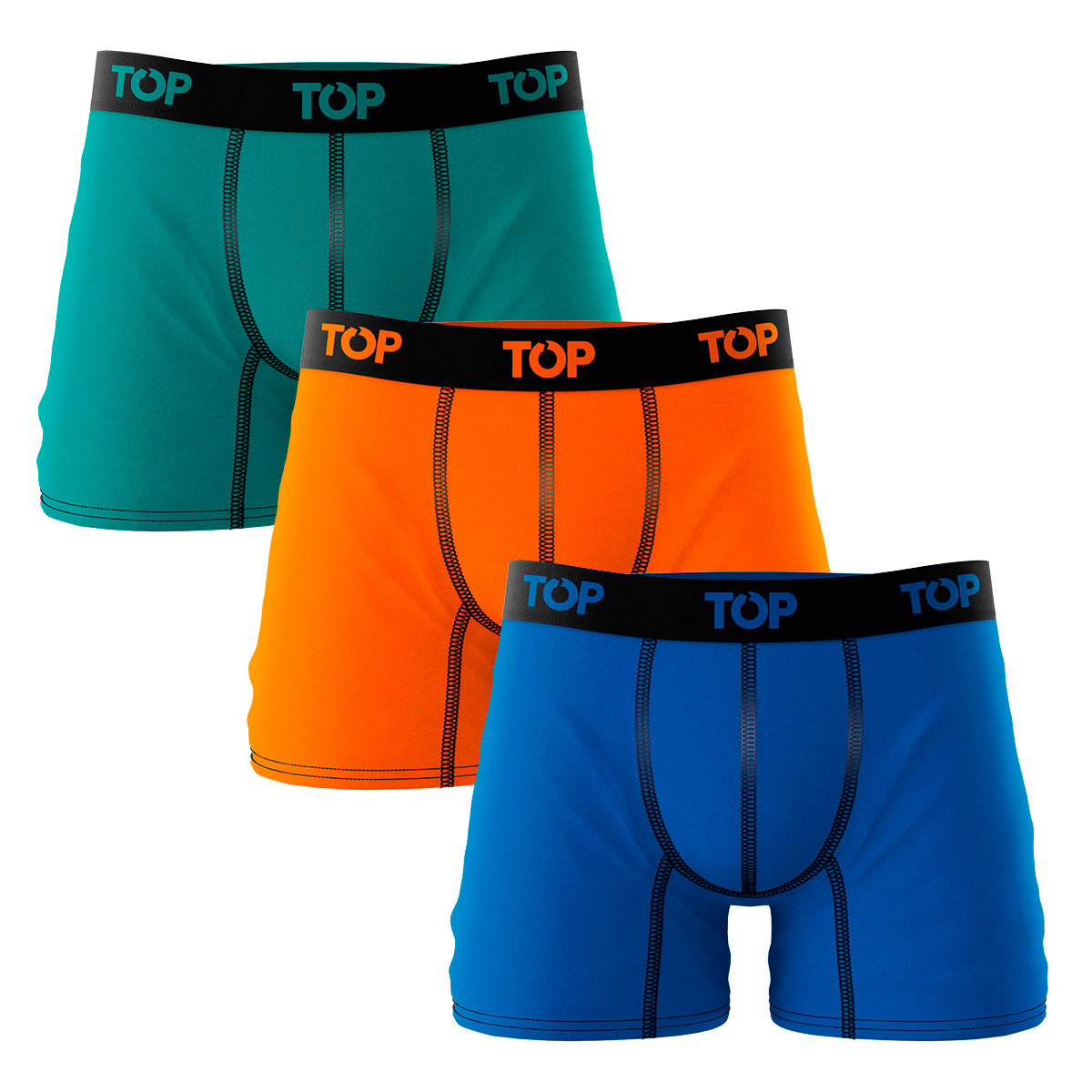 PACK 3 BÓXER ALGODÓN HOMBRE TOP MULTICOLOR MEDIO C24 - 1