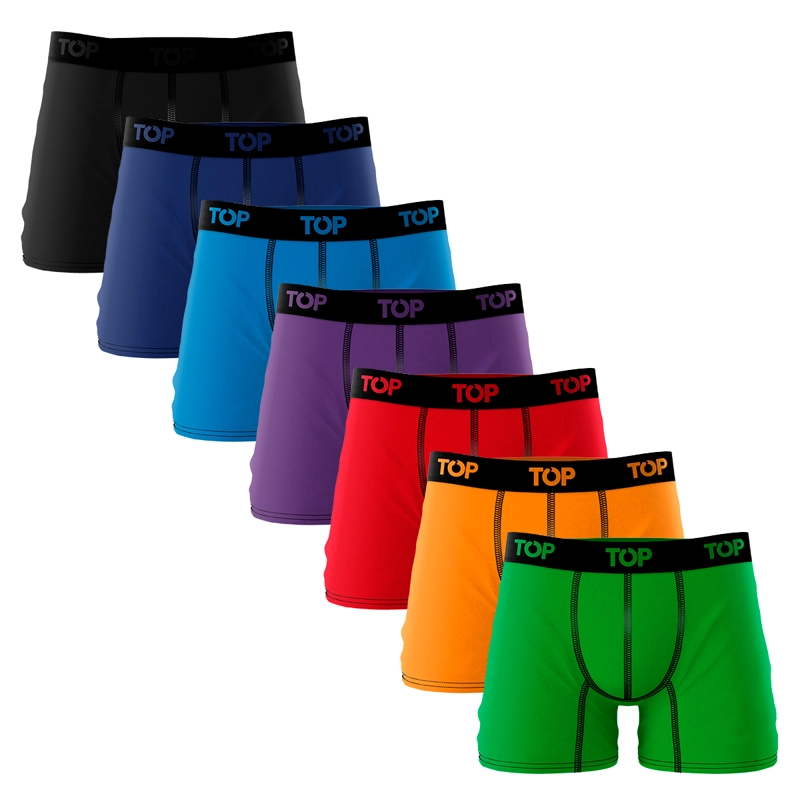 PACK 7 BÓXER ALGODÓN HOMBRE TOP MULTICOLOR MEDIO C6 - 1