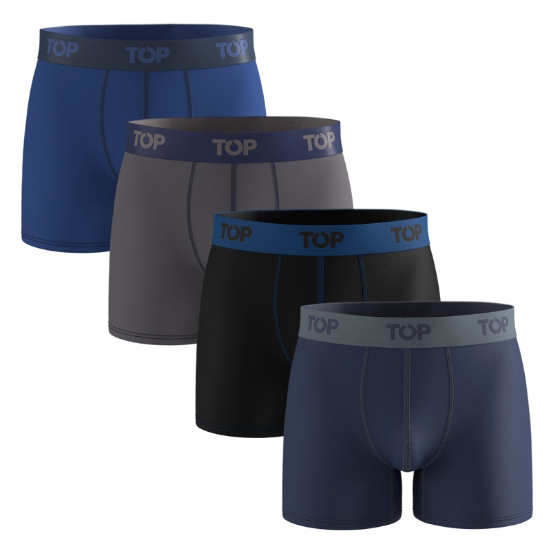 PACK 4 BÓXER ALGODÓN HOMBRE TOP MULTICOLOR MEDIO C13 - 1