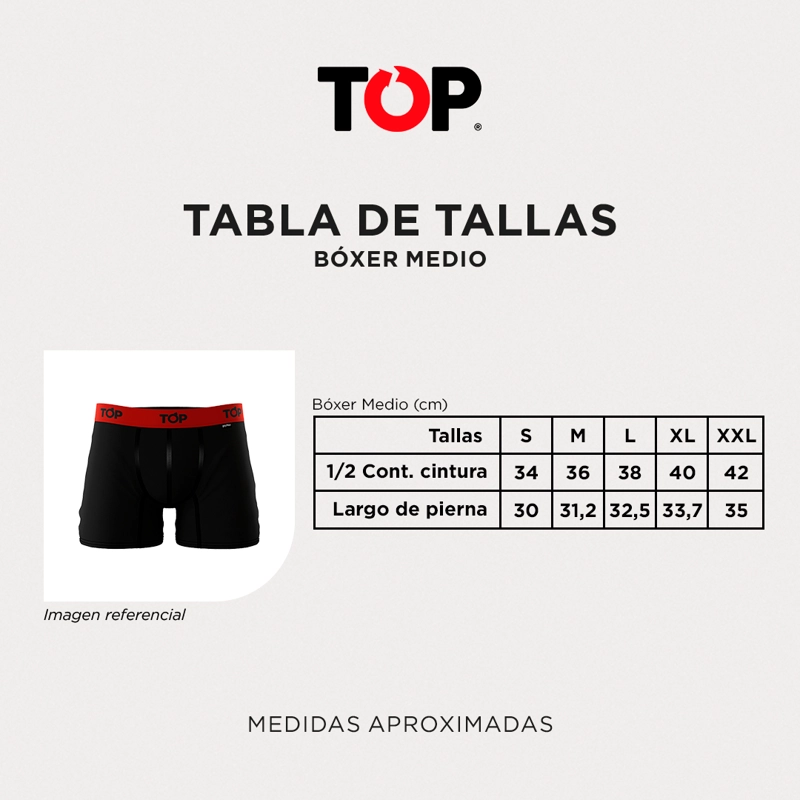 PACK 4 BÓXER ALGODÓN HOMBRE TOP MULTICOLOR MEDIO C13 - 6