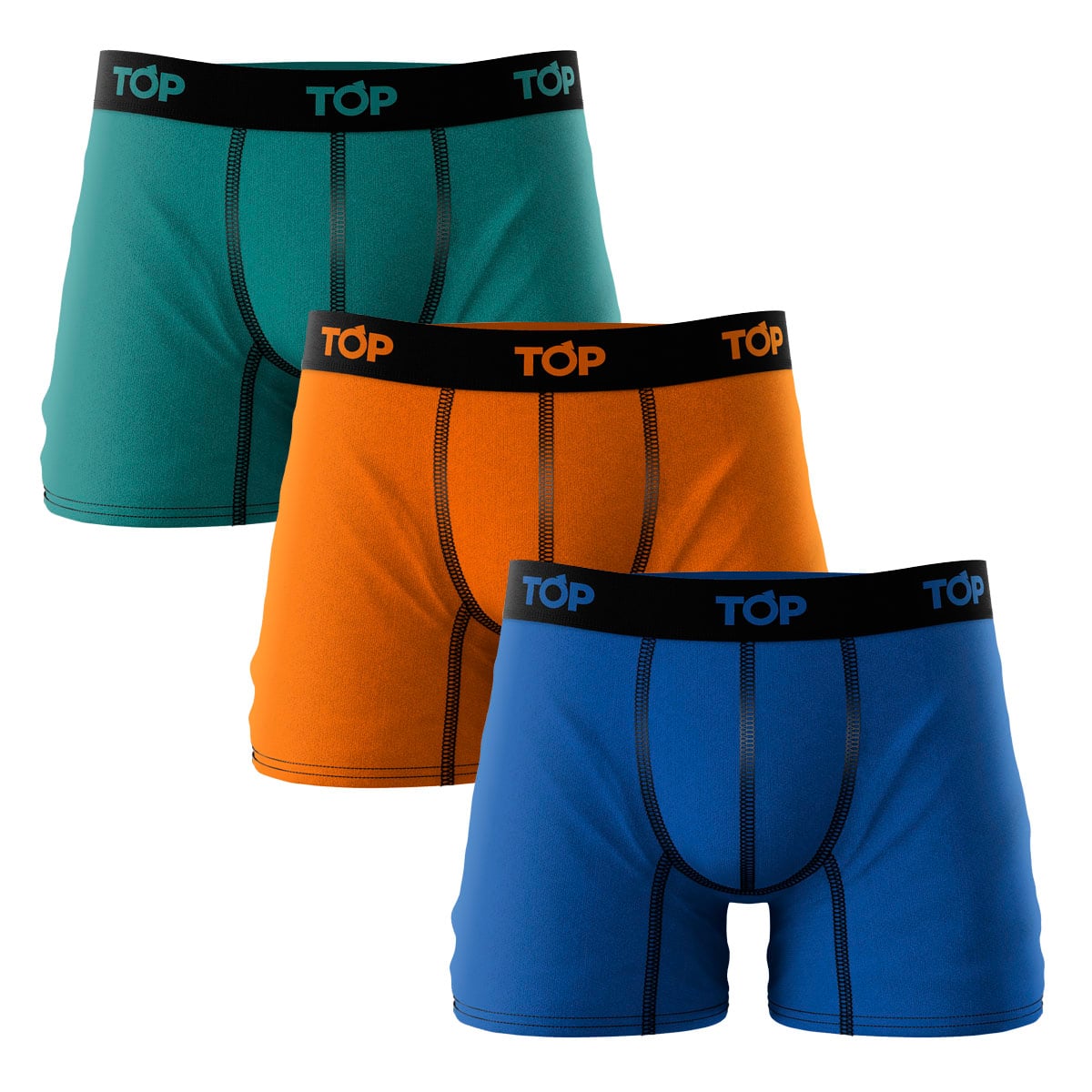 PACK 3 BÓXER MICROFIBRA HOMBRE TOP MULTICOLOR MEDIO C10 - 1