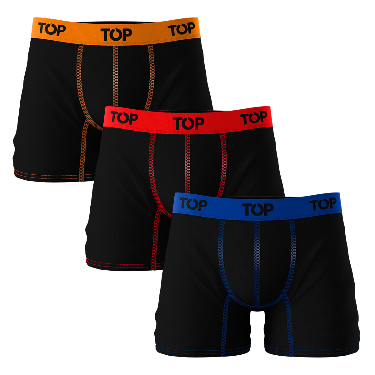 PACK 3 BÓXER MICROFIBRA HOMBRE TOP NEGRO MEDIO C11 - 1
