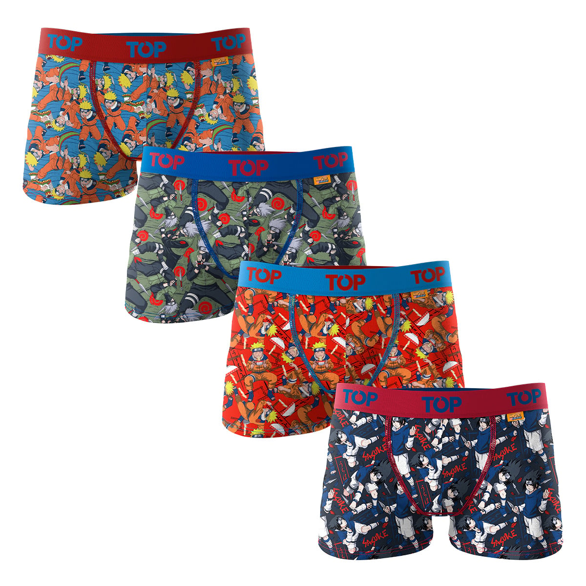 PACK4 BÓXER ALGODÓN NIÑO TOP MULTICOLOR NARUTO C1 - 1