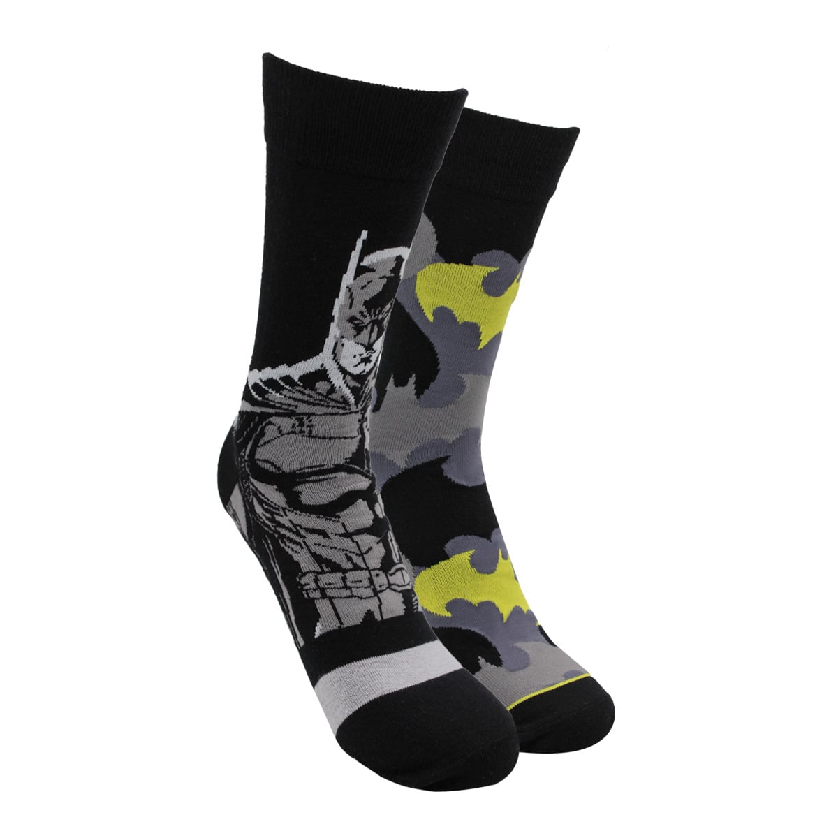 PACK 2 CALCETINES ALGODÓN HOMBRE TOP NEGRO LARGOS DC BATMAN C1 - 1
