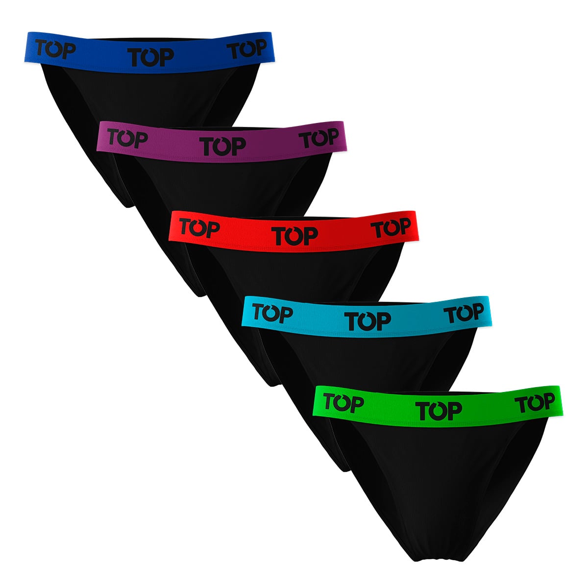 PACK 5 CALZÓN ALGODÓN HOMBRE TOP MULTICOLOR TANGA C3 - 1