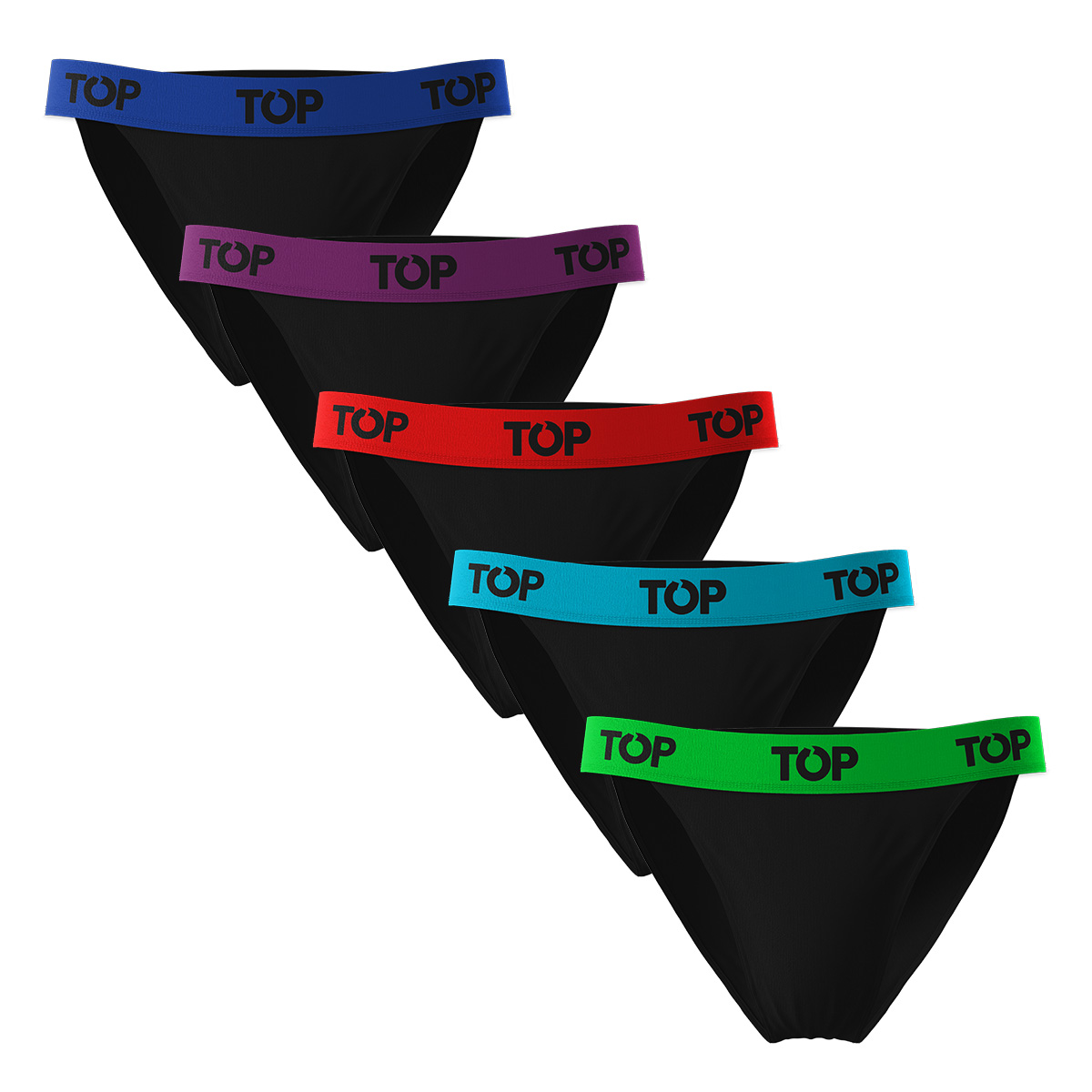 PACK 5 CALZÓN ALGODÓN HOMBRE TOP MULTICOLOR TANGA C3 - 1