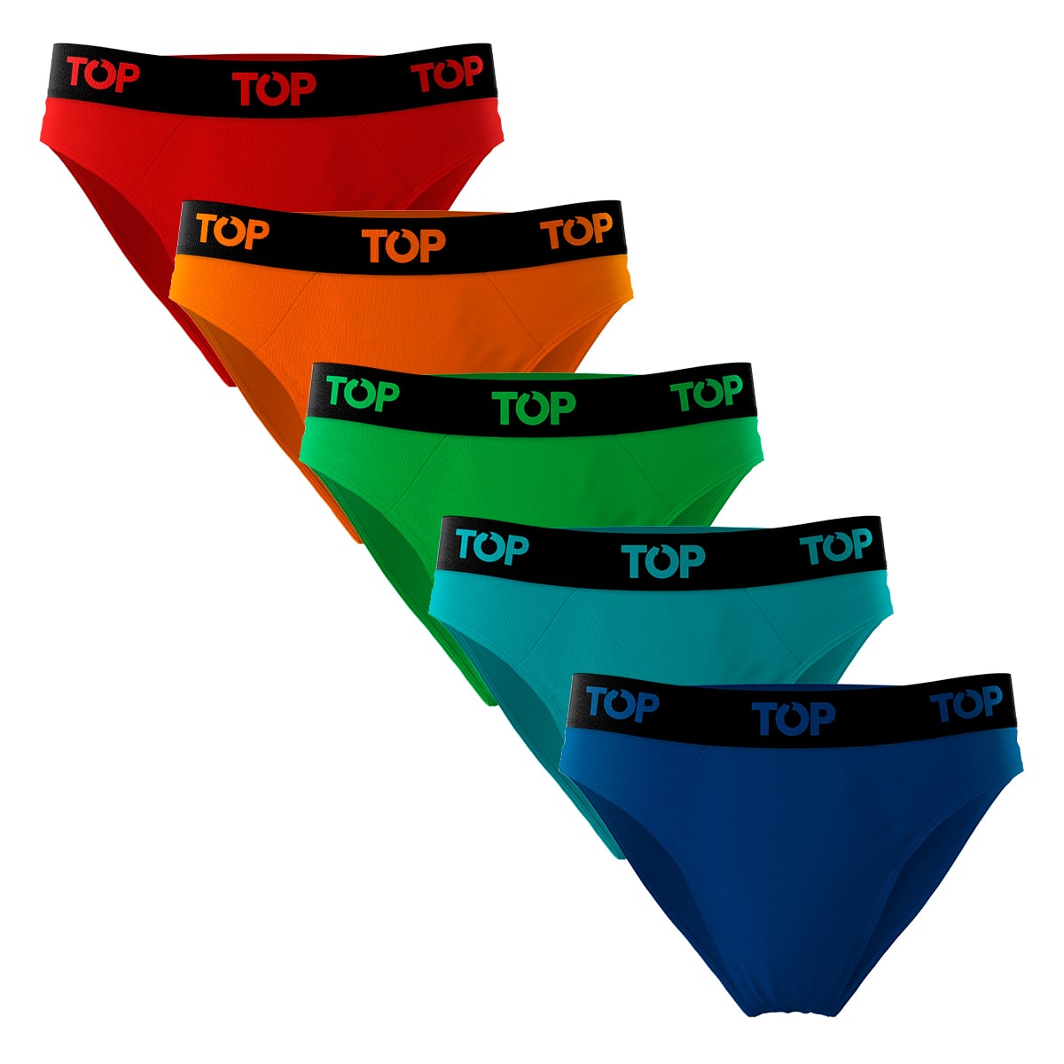 PACK 5 CALZONCILLO ALGODÓN HOMBRE TOP MULTICOLOR SLIP C8 - 1