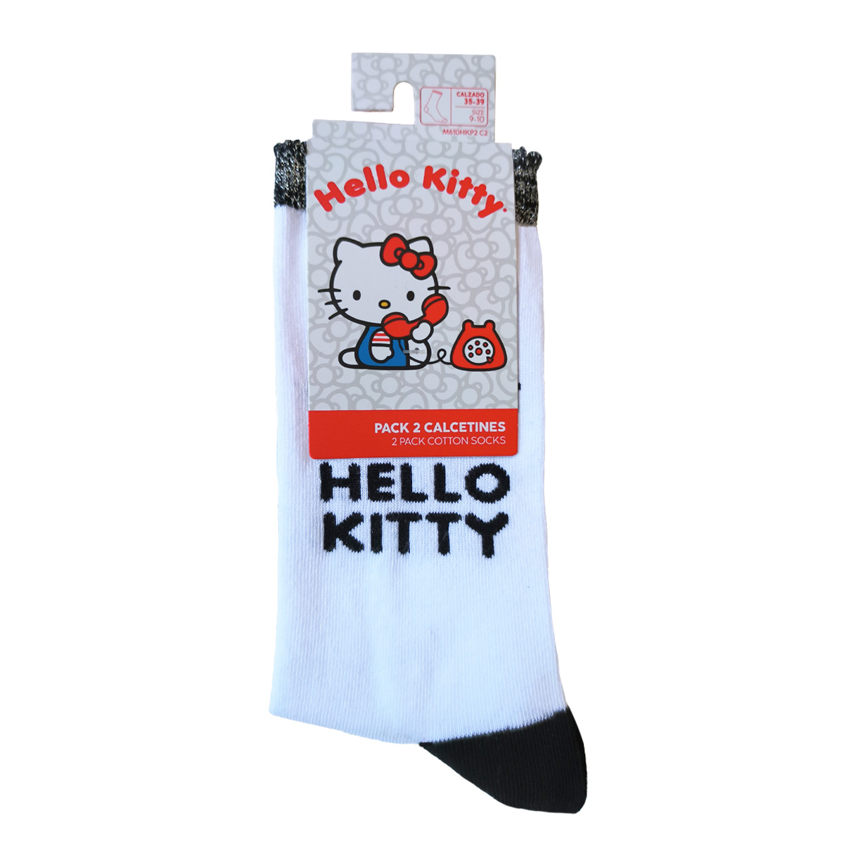 PACK 2 CALCETINES ALGODÓN MUJER TOP MULTICOLOR LARGOS HELLO KITTY C2 - 4