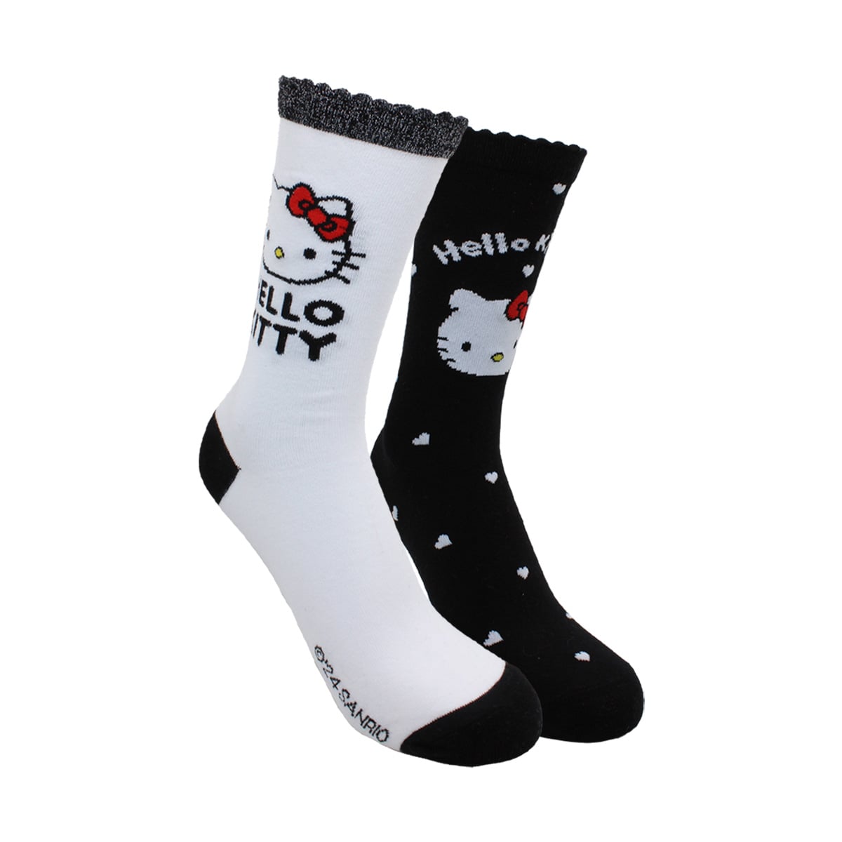 PACK 2 CALCETINES ALGODÓN NIÑA TOP MULTICOLOR LARGOS HELLO KITTY C2 - 1