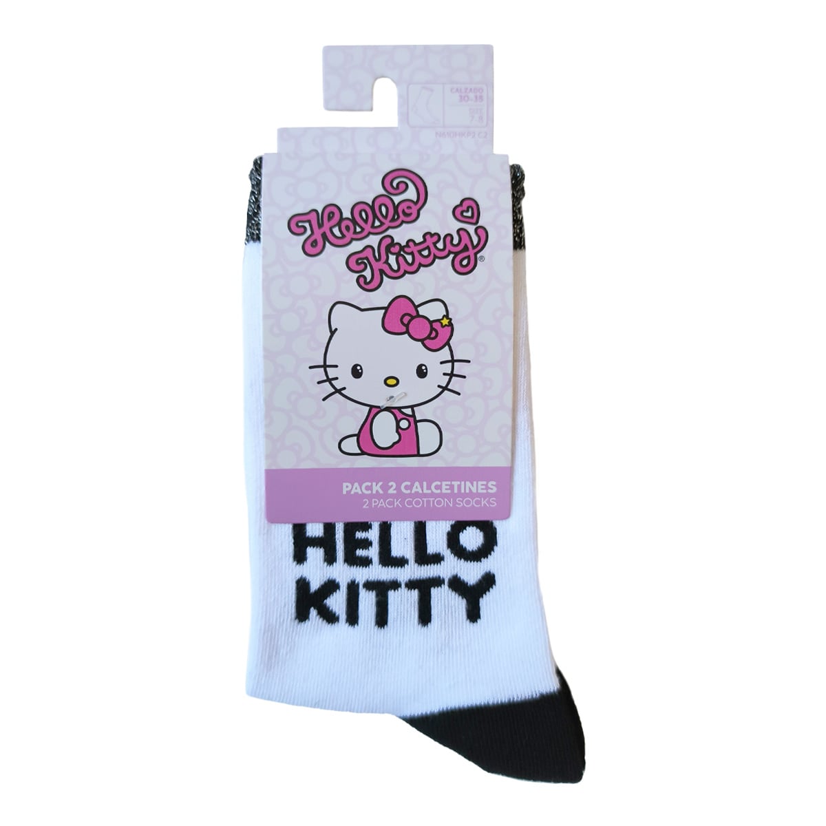 PACK 2 CALCETINES ALGODÓN NIÑA TOP MULTICOLOR LARGOS HELLO KITTY C2 - 4