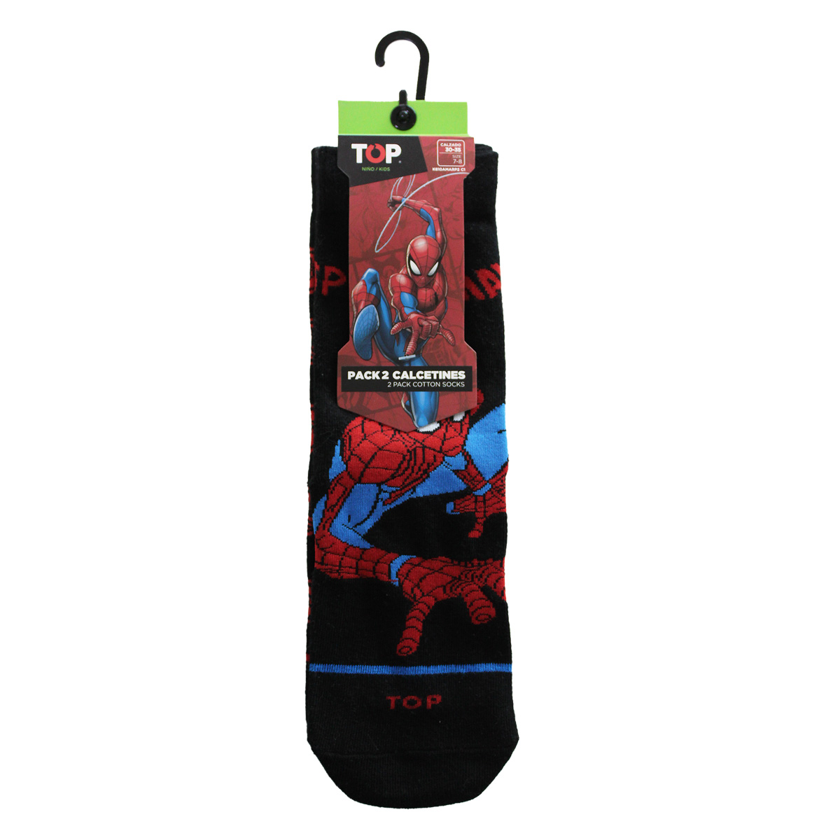 CALCETINES LARGOS NIÑO ALGODÓN MARVEL SPIDER MAN PACK 2 C1 TOP - 5
