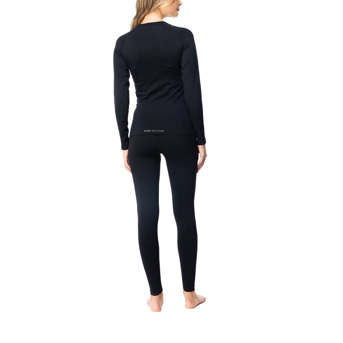 CAMISETA NEGRA PRIMERA CAPA MICROFIBRA MUJER TOP - 3