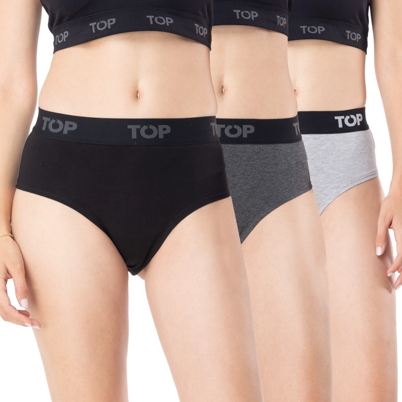 CALZON HIKINI ALGODON CON ELASTICO PACK 3 C2 TOP - 1