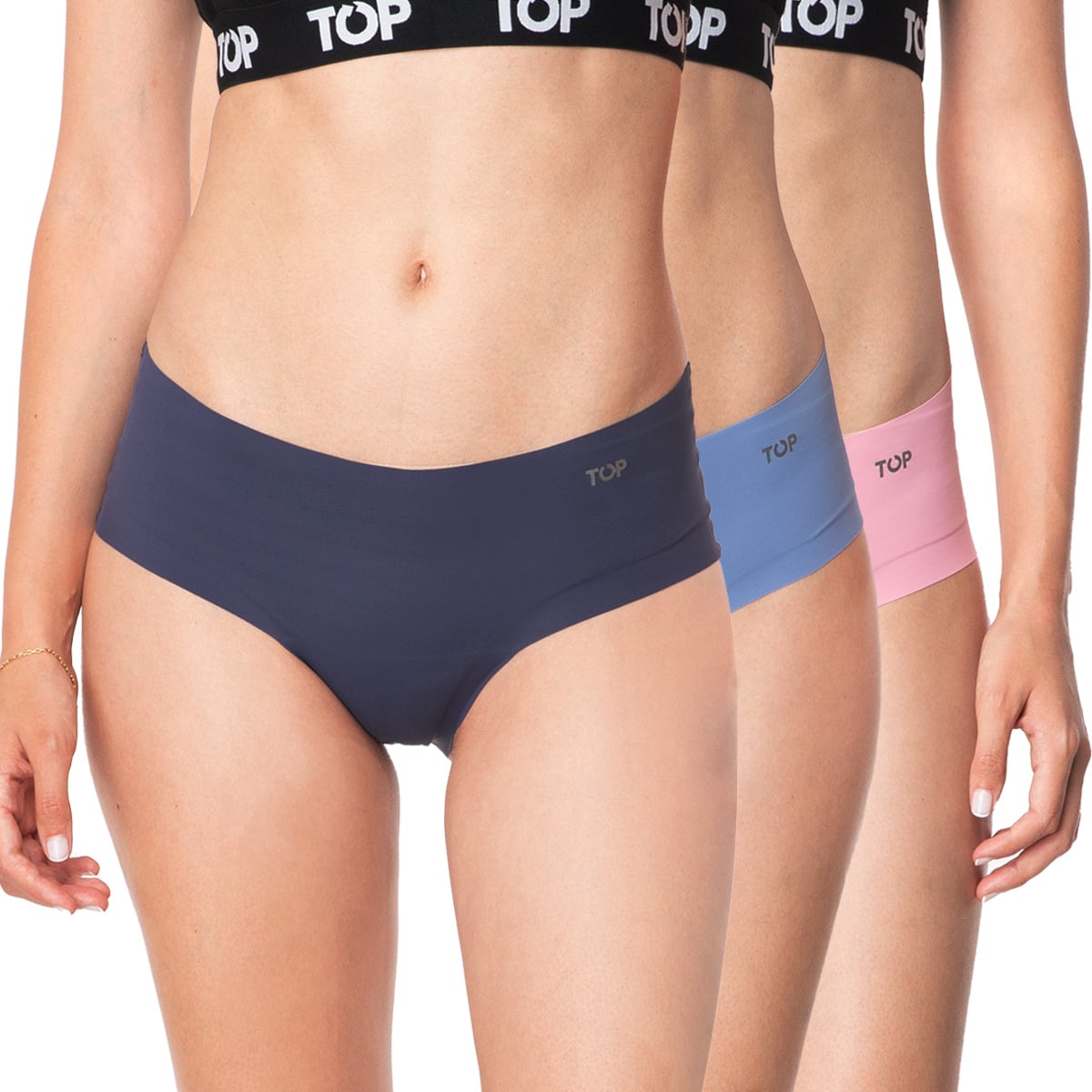 CALZÓN PANTALETAS MICROFIBRA CORTE LASER PACK 3 C2 TOP - 1
