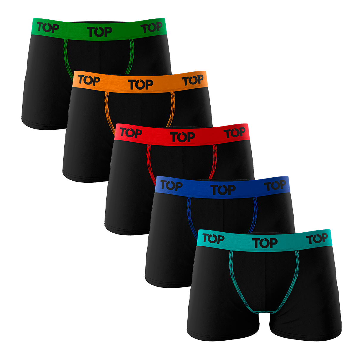 BÓXER NIÑO ALGODÓN COLOR PACK 5 C8 TOP - 1
