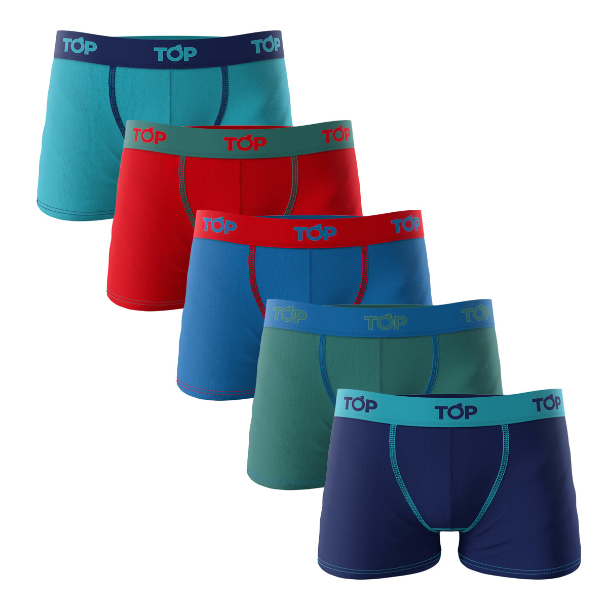 BÓXER NIÑO ALGODÓN COLOR PACK 5 C6 TOP - 1