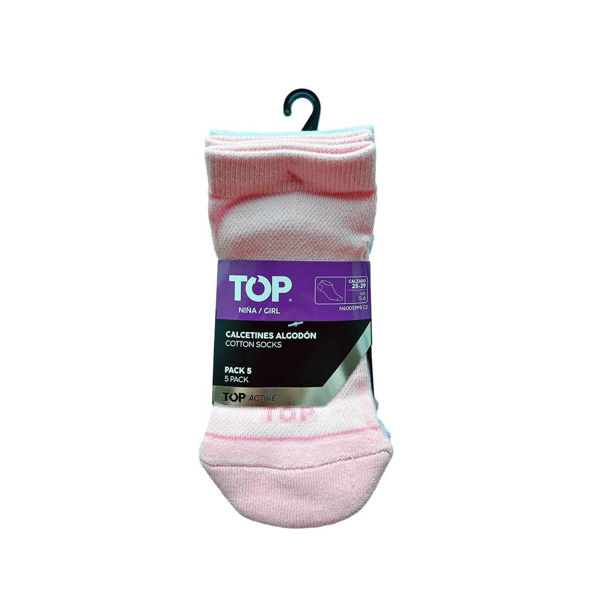 CALCETINES NIÑA DEPORTIVOS CORTOS PACK 5 C2 TOP - 7